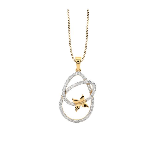 Leona Round Diamond Office Wear Pendant